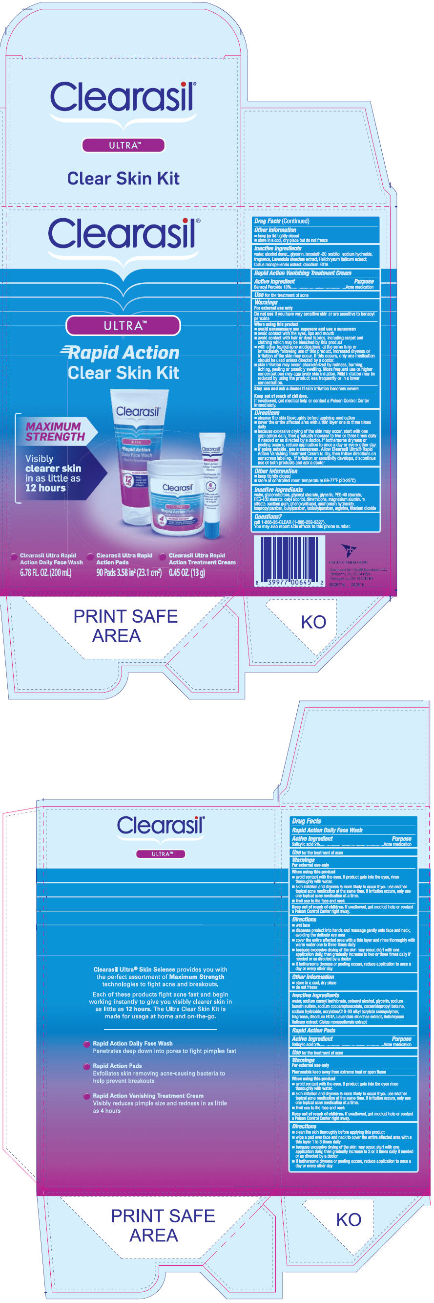 Salicylic Acid and Benzoyl Peroxide (Clearasil Ultra Rapid Action Clear ...