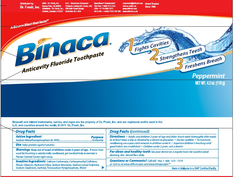 SODIUM MONOFLUOROPHOSPHATE (Binaca Anticavity Flouride Peppermint) Drug ...